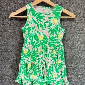 Tropical Green and Yellow Kids Sleeveless Top